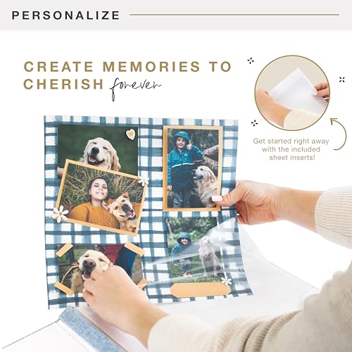 Image of 12x12 Fabric Scrapbook, Blue Fog