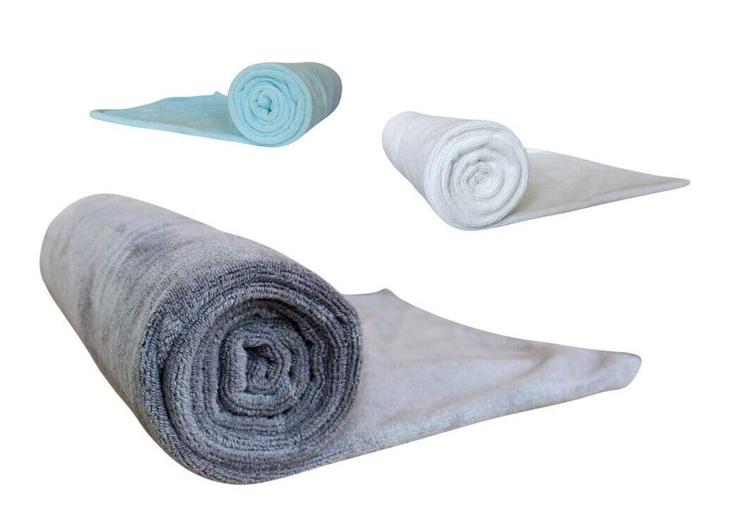 Immaculate Textiles XL Premium Microfibre Hair Drying Towel/Turban/Wrap - 130x65cm (51x25in) - 400GSM : Super Soft, Extra Long, Anti-Frizz & Highly Absorbent : Straight, Curly, Fine & Wavy Hair