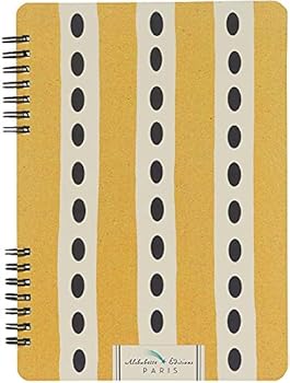 Alibabette Editions Paris - Congo - Double Spiral Lined Journal - 128 Numbered Pages, Lays Flat When Open, 8.25 x 6.25 inches, Matte Cover