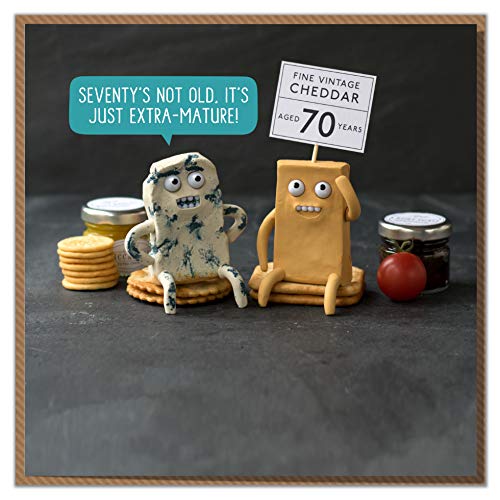 Seventys Not Old Its Just Extra-Mature! Funny Cheesy 70th Birthday Card