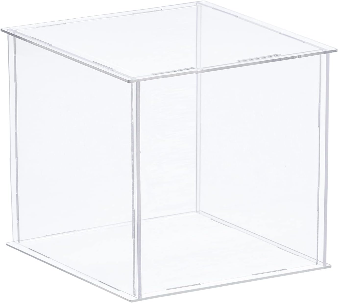 MECCANIXITYAcrylic Display Case Plastic Box Clear Assemble Dustproof Showcase 10.2x10.2x8 Inch for Collectibles Items