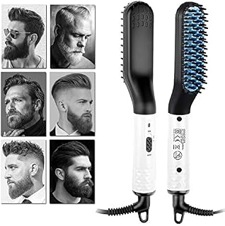 Beard Straightener Electric Hot Comb for Men, Beard Straightening Comb, Mens Hair Beard