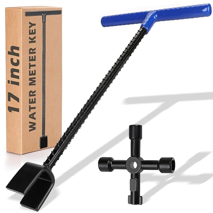 Buy 17 Inch Water Meter Key With 4Way MultiFunctional Utilities Key