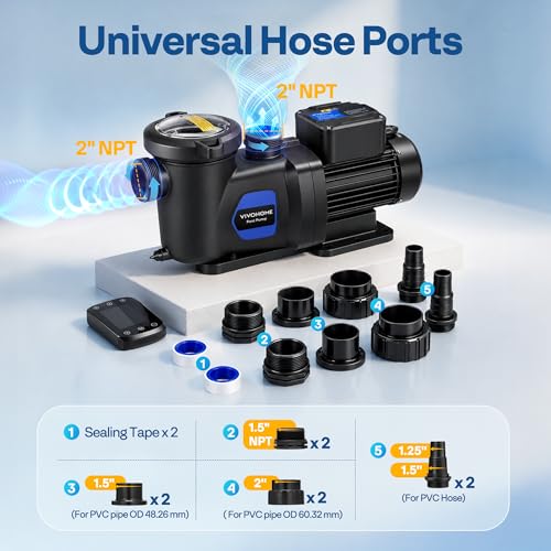 Image of VIVOHOME 1.5HP Pool Pump Dual Speed with Remote Timer 115V