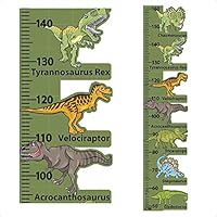 STICKERS MAGIC | Dinosaur Height Chart Wall Sticker, Kids Room Children Nursery Growth Measuring Ruler, 100% REMOVABLE Decal, Perfect Present Birthday Gift for 5 6 7 8 Year Old Boys