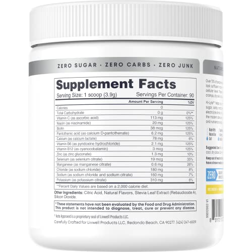 Hi-Lyte Electrolyte Powder, Daily Hydration Supplement Drink Mix, 90 Servings | Light Refreshing Flavor (Lemonade) Electrolyte Concentrate For Immune Support, 20%+ More Potassium 144 Servings #TOP6