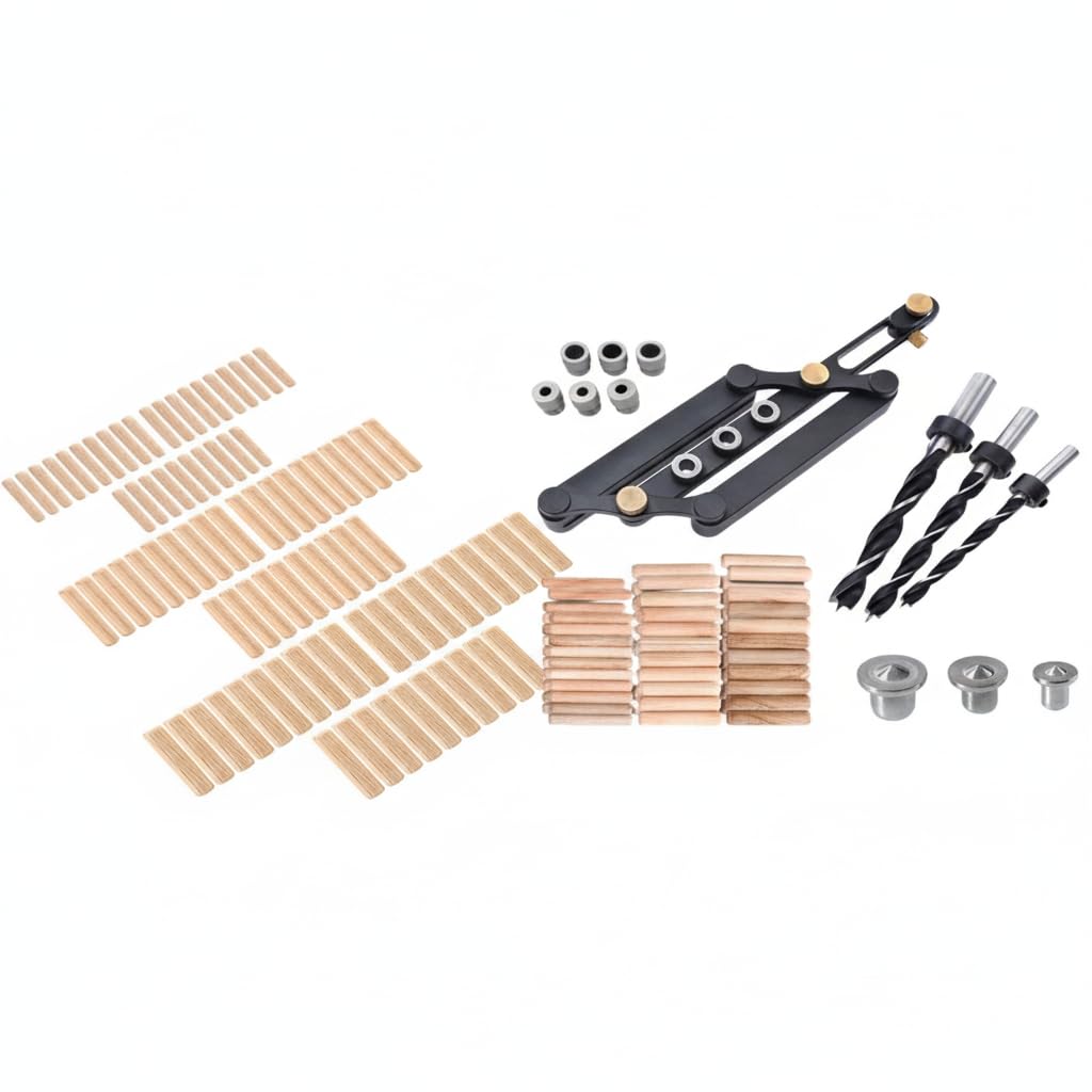 rockible de Madera para Carpintería con Plantilla Guía de Perforación para de Paneles Ensamblaje Muebles Reparación Estantes Cajones Sillas