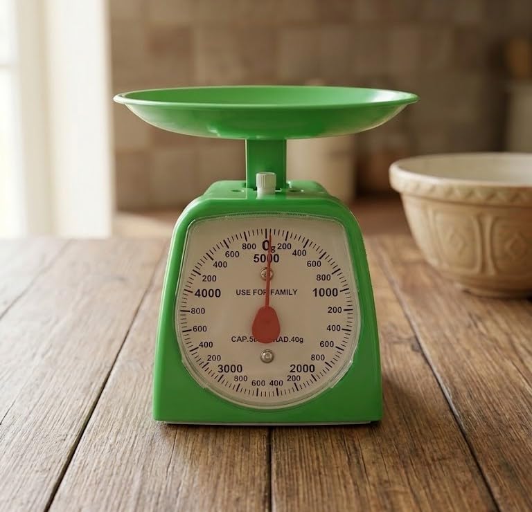 Kitchen Balance Scale, Blue, 5 kg Capacity with Weighing Tray, Mechanical Dial (for Home/Kitchen/shop) Pack of 01-image-37