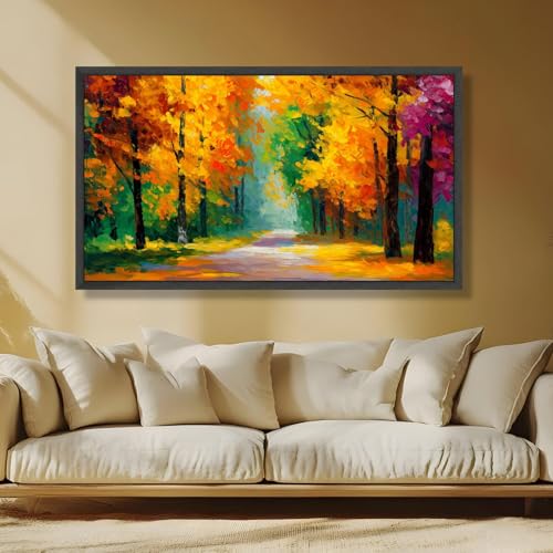 Toile automne paysage naturel tableau châssis intérieur - 2