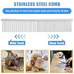 Complete Pet Grooming Solution by Dog - 9PCS Kit with Slicker Brush, Deshedding Tool, and Grooming Comb for All Breeds and Sizes, Promotes Healthy Skin and Coat - Image 4