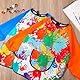 Camptrip 2 Stück Malschürze Kinder Malerkittel für 3-6 Jahre Jungen Mädchen, Bastelschürze mit Tasche, Wasserdicht & Atmungsaktiv für Schule, Kunst, Malerei, Basteln(Blau + Orange)