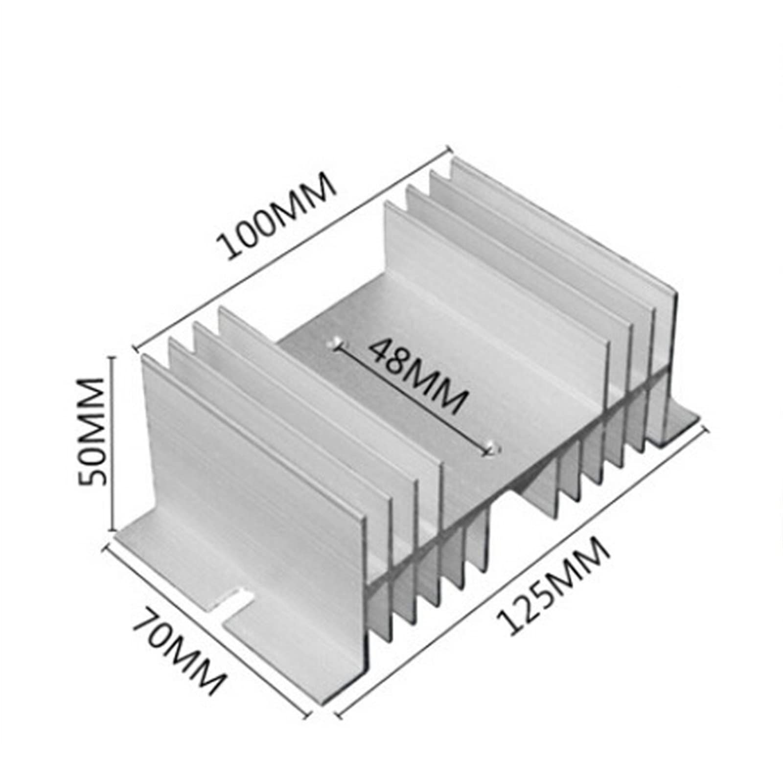 5 uds relé de estado sólido monofásico SSR disipador de calor de aluminio disipador disipadores de calor adecuados for relé de 10A a 120A(5Pcs Single Phase10A-120A)