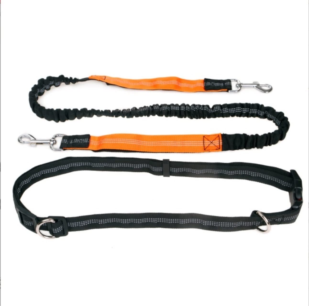 Correa Perro Correa para Perros Corriendo Nylon Manos Libres Productos para Mascotas Arnés Collar Correr Plomo Correas De Cintura Ajustables Correa Perro Suave(Oranje)