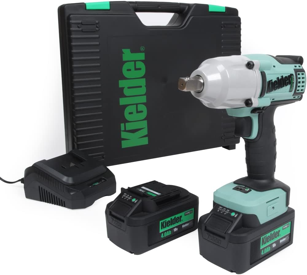 KWT-012-51 18v Brushless Cordless 1/2" 700Nm Impact Wrench Kit, 2 x 4.0Ah Li-ion TYPE18 Battery, Charger & Case