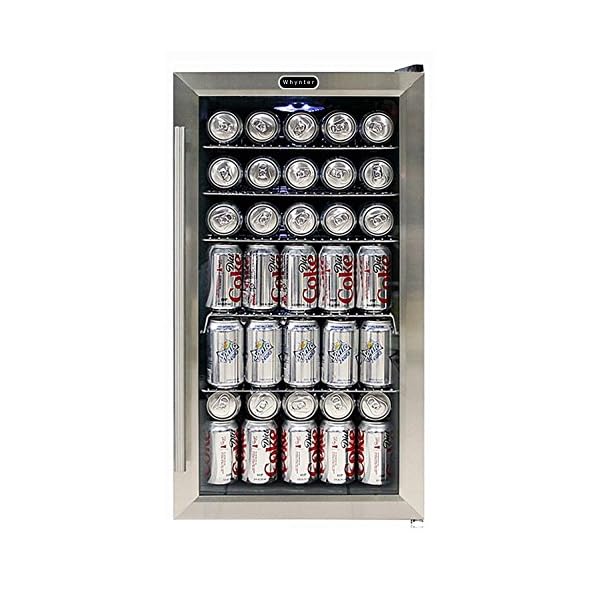 Whynter BR130SB Beverage Refrigerator with Internal Fan Stainless