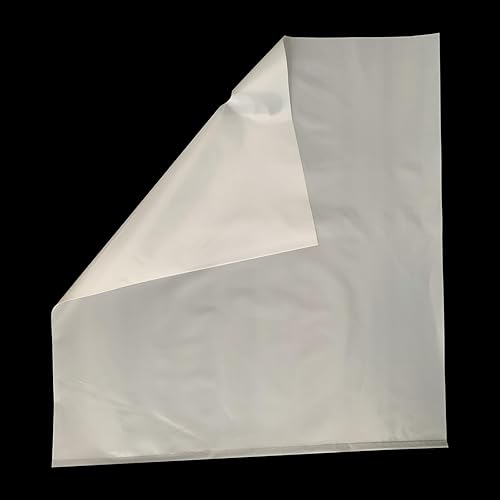Miniatura 7 de Krodtige Paquete de 100 bolsas blancas extragrandes de 20 x 22 x 2 mil de grosor con asas troqueladas, bolsas de plástico brillante perfectas para