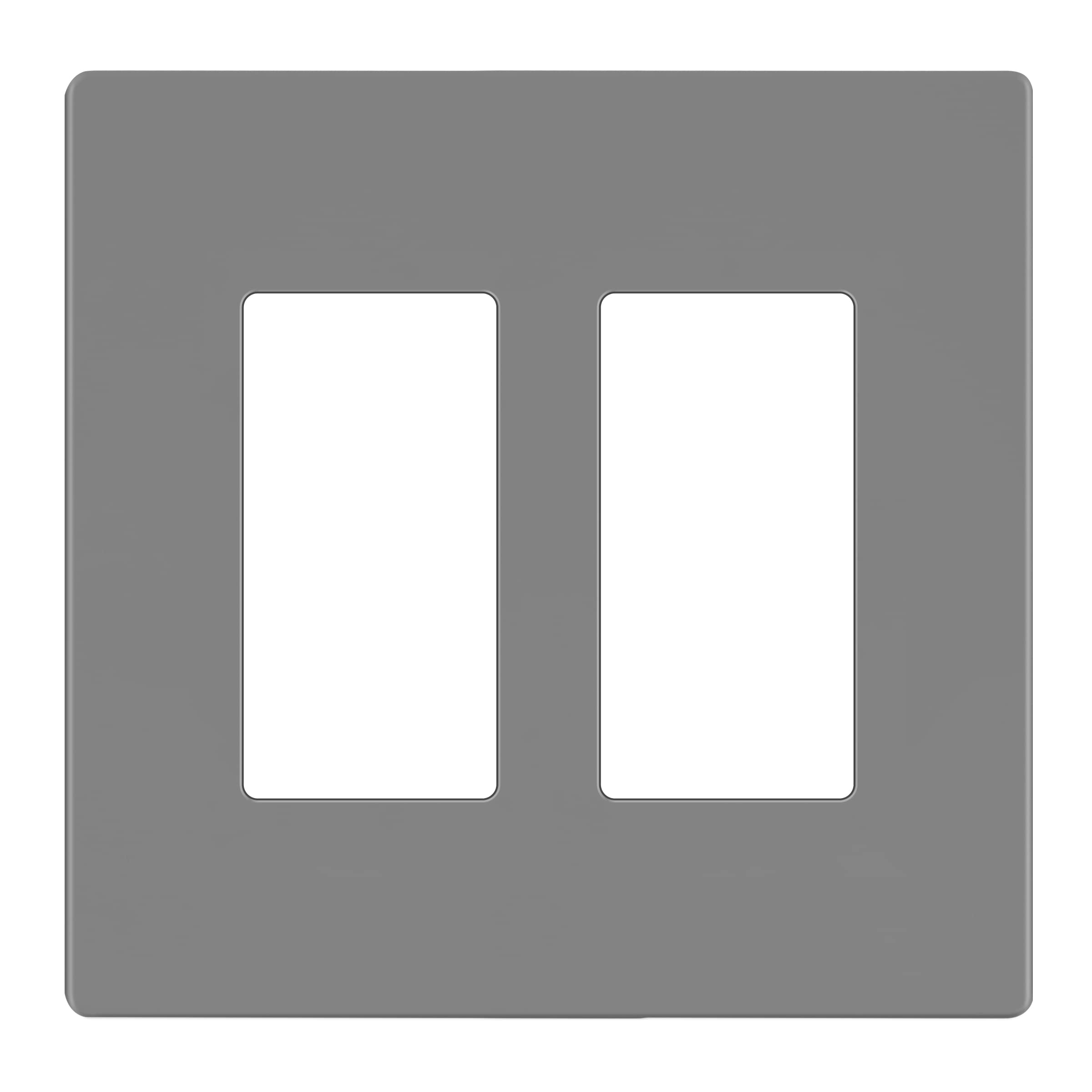 LIDER Brushed Finish Decorator Switch Cover, Screwless Wall Plate, Mid-Size 2-Gang 4.88" x 4.92", Unbreakable Polycarbonate Thermoplastic, UL Listed, LSWP-32M-BGD, Brushed Gold — view 72
