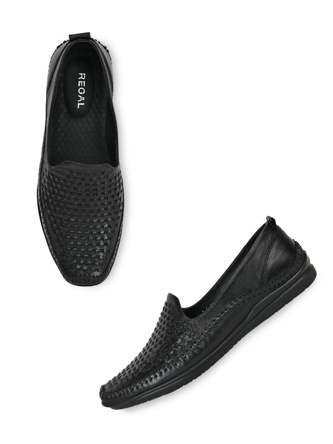 Regal Black Men Leather Woven Mojris (B0CWTSYSB5) Amazon Price History, Amazon Price Tracker