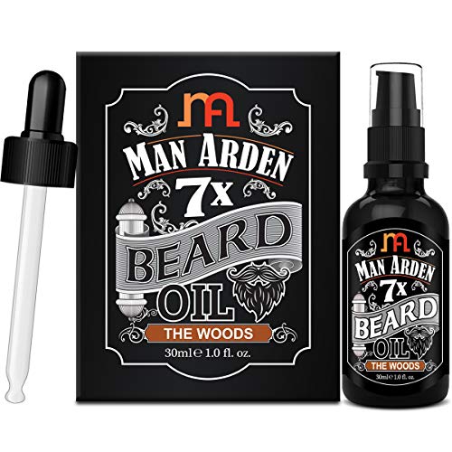 Image of Man Arden 7X Beard Oil (The Woods) - 7 Premium Oils Blend Supports Beard Growth & Nourishment 30ml
