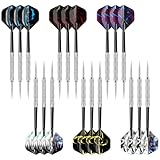 Accmor Metal Tip Darts, Steel Tip Darts, Professional Metal Darts, Darts Metal Tip Set, Metal Darts for Dartboard,18 pcs ﻿