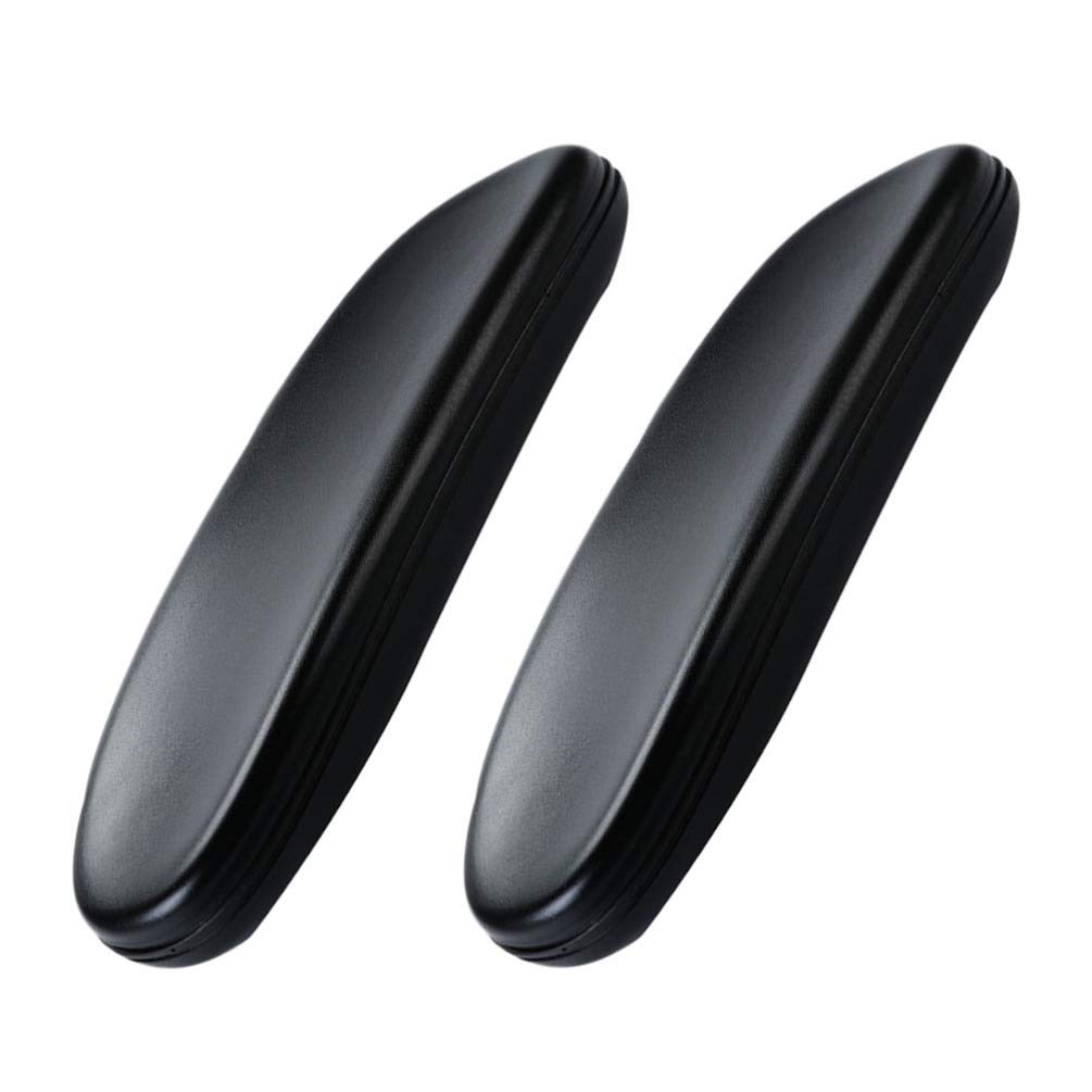 Healifty Replacement Office Chair Armrest Arm Pad PU Leather Padded Armrest Elbow Pillow for Universal Chair 2pcs (Black)