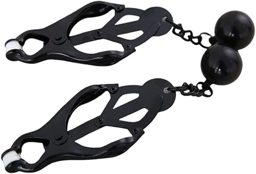 Miniatura 4 de Clip de cadena para pezón, ajustable, sin perforación, clips de cuerpo de acero inoxidable, bola ponderada, abrazaderas sexis para el cuerpo