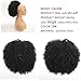 CECINILL Afro Puff kinky curly Drawstring Ponytail Extension for Black Women Synthetic Short Afro Kinkys Curly Afro Bun Extension Hairpieces Updo Hair Extensions with Two Clips(1B)