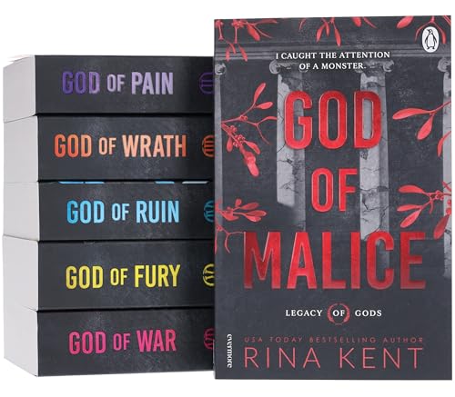 Legacy Of Gods Series Dark Romance By Rina Kent Complete Collection 6 Books Set (God Of War, God Of Malice, God Of Wrath, God Of Pain, God Of Ruin & G
