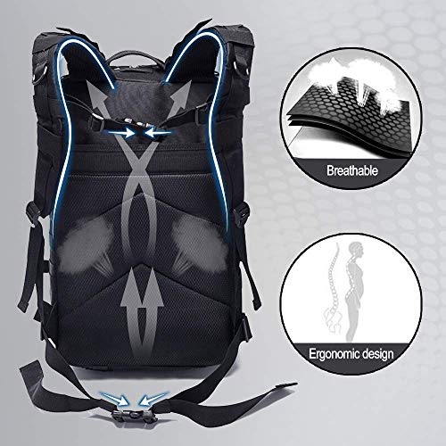 Monoki Military Tactical Backpack For Men, Large Army 3 Day Assault Pack, Molle Bag Rucksack, Emergency Backpack, Range Bag #TOP2
