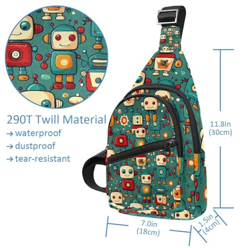 Mochila cruzada multicolor para viajes urbanos y senderismo activo 4