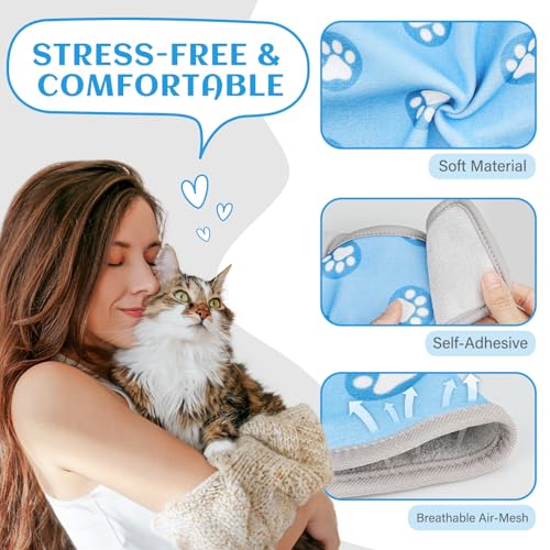 Image of Supet Cat Grooming Hammock, Soft Fabric Nail Clipper Hammock, Self-Adhesive Wrap for Cutting Nails, Quickly Calm Down for Medicine, Teeth Brushing, Ear Cleaning