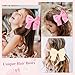 2PCS Velvet Hair Bows Hair Ribbon Clips Big Fall Alligator Clips Hair Accessories for Women Girls Toddlers Kids Baby Pink Beige