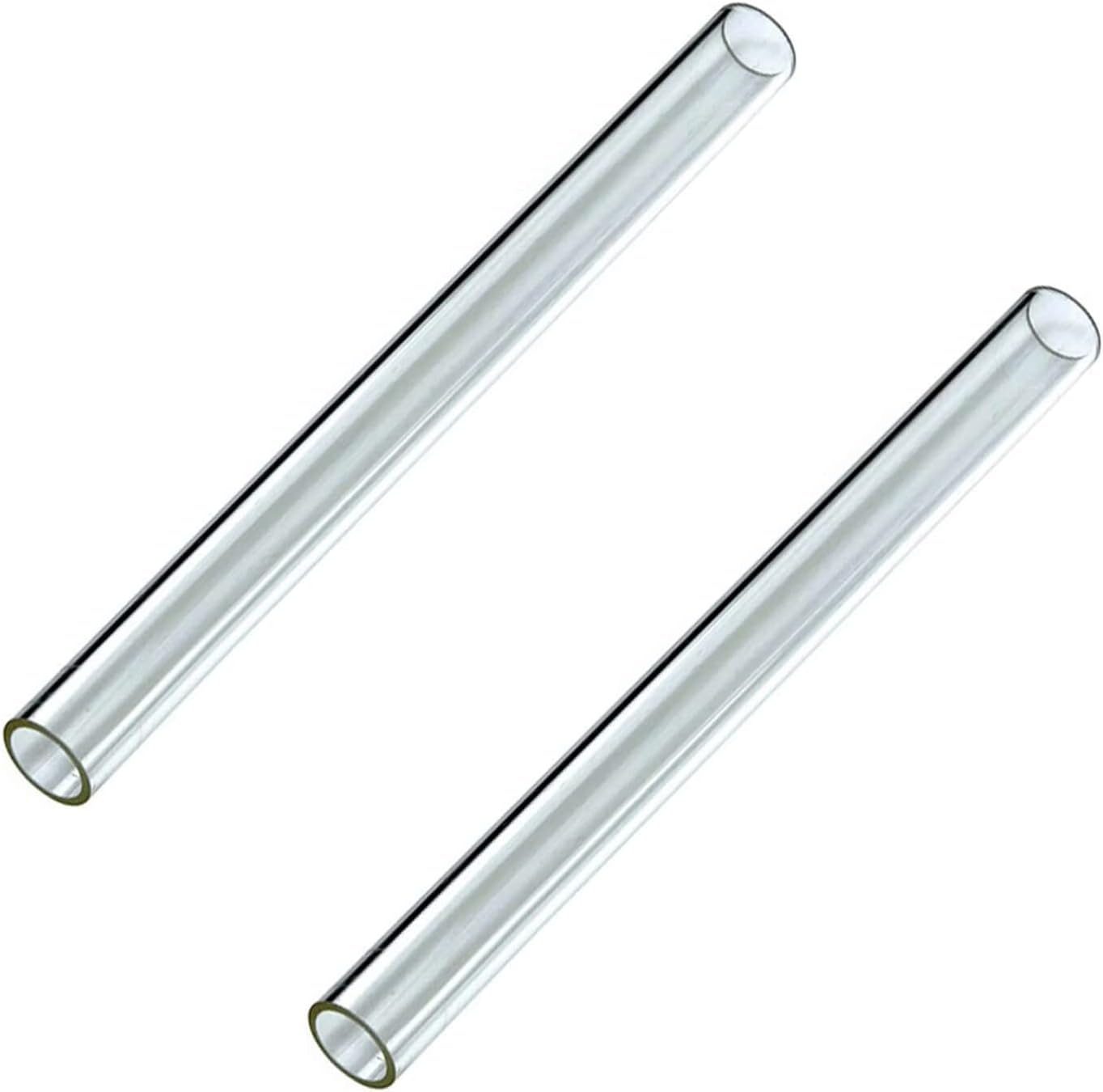King Mariot Medical Equipments Pack of 2 | Glass Combustion Tubing | 25mm Diameter | Borosilicate 3.3 Glass | Light Wall | 300mm Length | Ideal for Laboratory Biolgy Chemistry Experments Education
