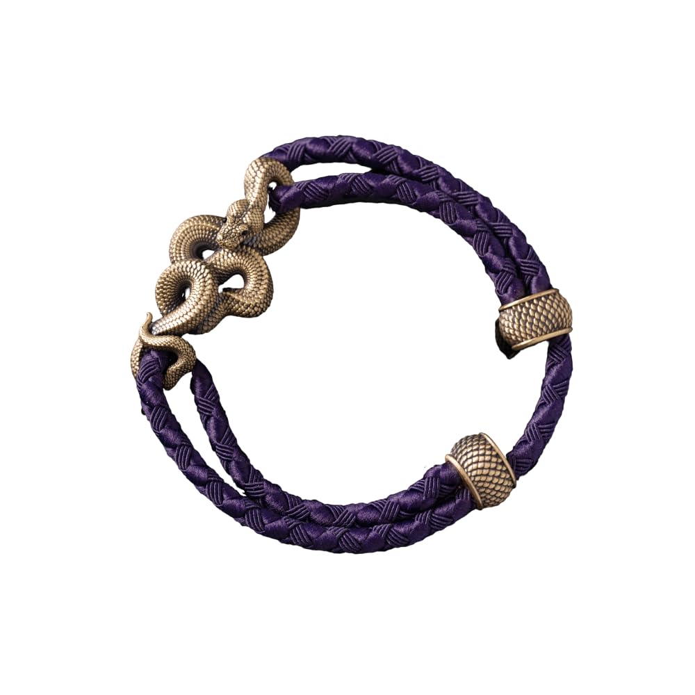 COPPERTIST.WU Messing Schlange Seil Armband Milan/geflochtene Seil einstellbar bunte handgemachte Geschenke für Männer Frauen, 20 Farben, M/L