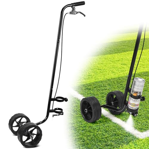 Striping Line Painting Wand Industrial Dual-Wheel Striping Paint Sprayer Wand for Paint Stripe Ground Sports Field Parking Lot Compatible with Professional Inverted Striping Paint T-tip Nozzle