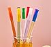 5PCS Hot Pink Reusable Straw Tips,Stainless Silicone Straw Tips,for 8mm Diameter Stainless Steel Straws and Glass Straws Hot Drinks