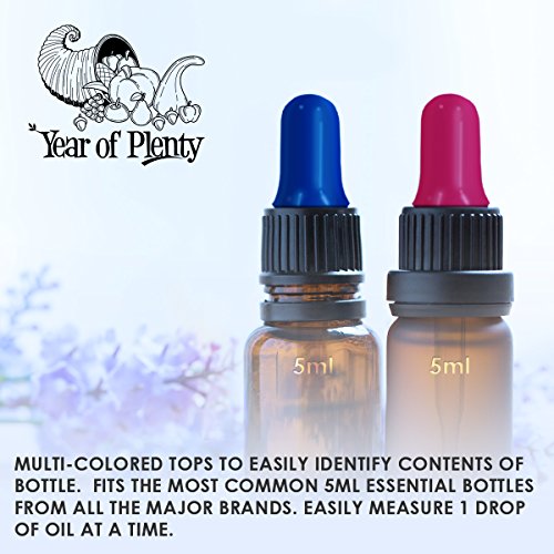 image for Year of Plenty Glass Eye Droppers for 5ml Essential Oil Bottles | Set 