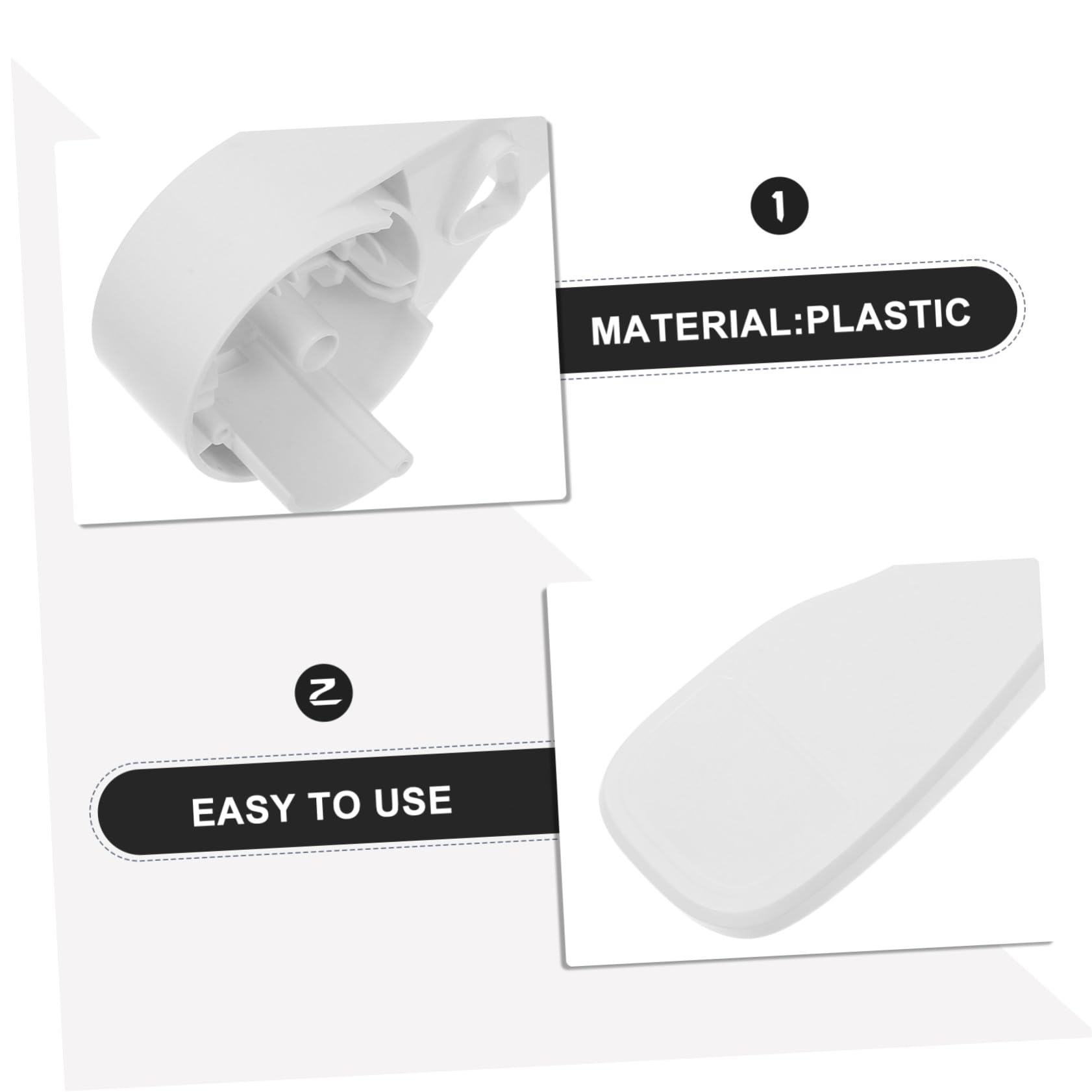 Pedale Scarico Wc Camper Bianco in Abs per Toilette Rv | Ricambio per Camper e Rv, Profilo Compatto, Soluzione Salvaspazio per Interni