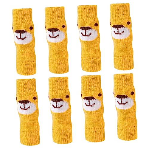Abaodam 2Sets Adorable Dog Leg Covers of Slip Puppy Socks for Joint Protection Stylish Cartoon Design Comfortable Material for Pets Cold Weather