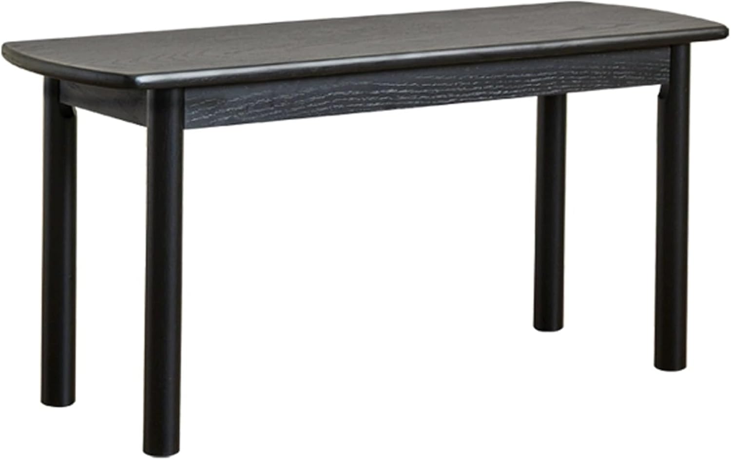 Dining Bench, Black Wood Bench, Entryway Bench with Rounded Corner, Farmhouse Wood Bench, Dining Room Bench, Table Benches, Easy to Assemble, Kitchen Bench