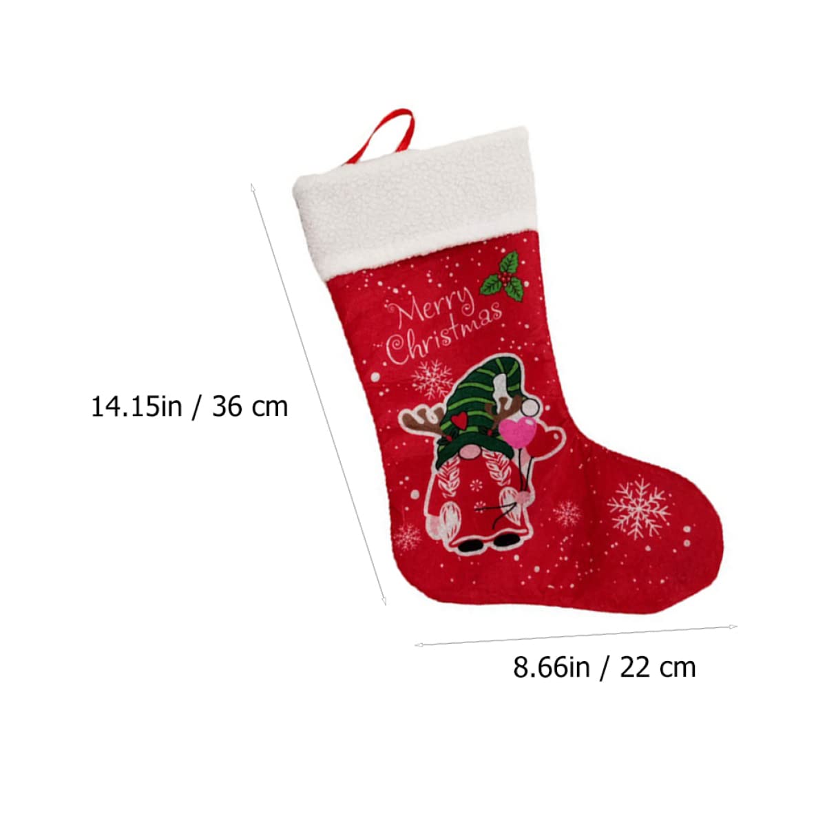 MAGICLULU 6 Sätze Weihnachtsstrumpf-geschenktüte Girlande Baum Weihnachtsstrumpf Mit Füßen Ornamente Mann Plüsch Weihnachten Dekorationen Socke Vliessocken Rot 2 Stück * 6