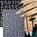 Mkwntg 8 Sheets French Tip Nail Art Stickers for Design Nails Gold Silver Line Stars Moon Nail Accessories Five-Pointed Star Nail Decals Simple Beauty Nail Decorations for Women DIY Manicure Decor