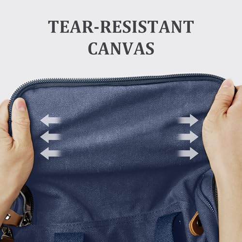 Image of Gonex Canvas Duffle Bag, Expandable 60L Travel Overnight Weekender Bag