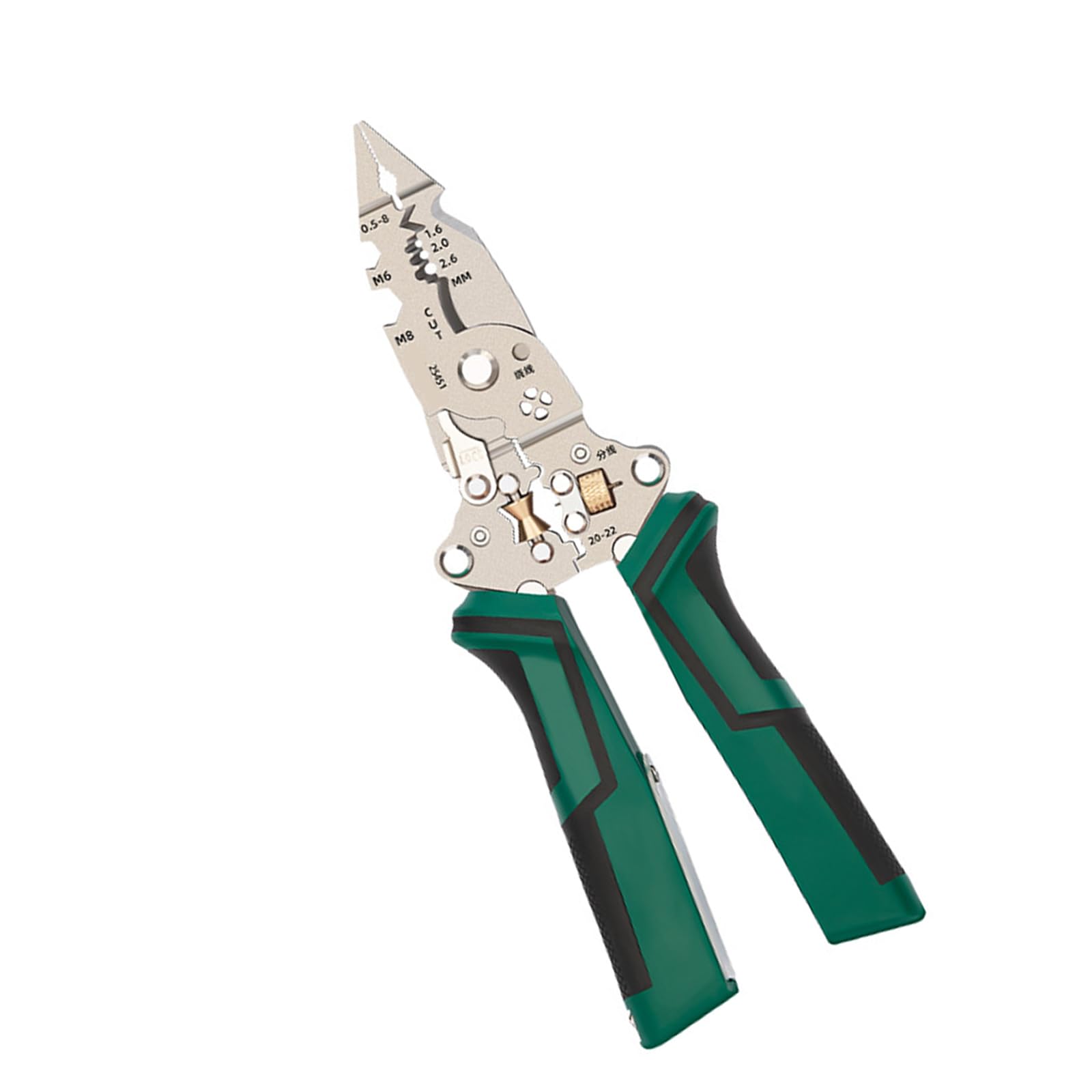 Plcpdm Folding Efficient Electrician Stripping Plier With Comfortable Grip Handle For Wire Cutting Stripping Efficient Handling Resistant Wire Stripper