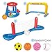 Produktbild Pool Spielzeug Set Basketball Und Ringwurfspiel Aufblasbar Mit Volleyball Netz Und Bällen Schwimmendes Wasser Volleyball Spiel Pool Spielzeug Für Outdoor Spiele Für Kinder