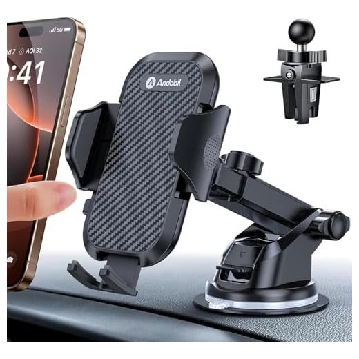 andobil Handyhalterung Auto [ 2021 Stabilere Version ] Auto Handyhalter Saugnapf & Lüftung 3 in 1 Universale KFZ Handy Halterung Pkw Halterung Kompatibel mit iPhone/Samsung/Huawei Xiaomi/LG usw