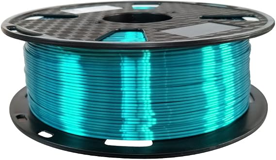 CC3D Silk Enamel Blue PLA Filament 1.75 mm 3D Printer Filament 1KG 2.2LBS Spool Silky Shiny Metallic Cyan Metal 3D Printing Material Shiny Blue
