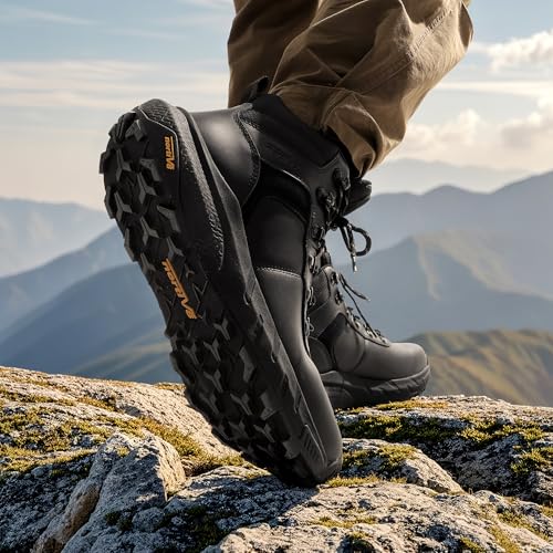 Image of NORTIV 8 Men's Waterproof Hiking Boots Lightweight Outdoor Mid Trekking Leather Shoes DriftShield