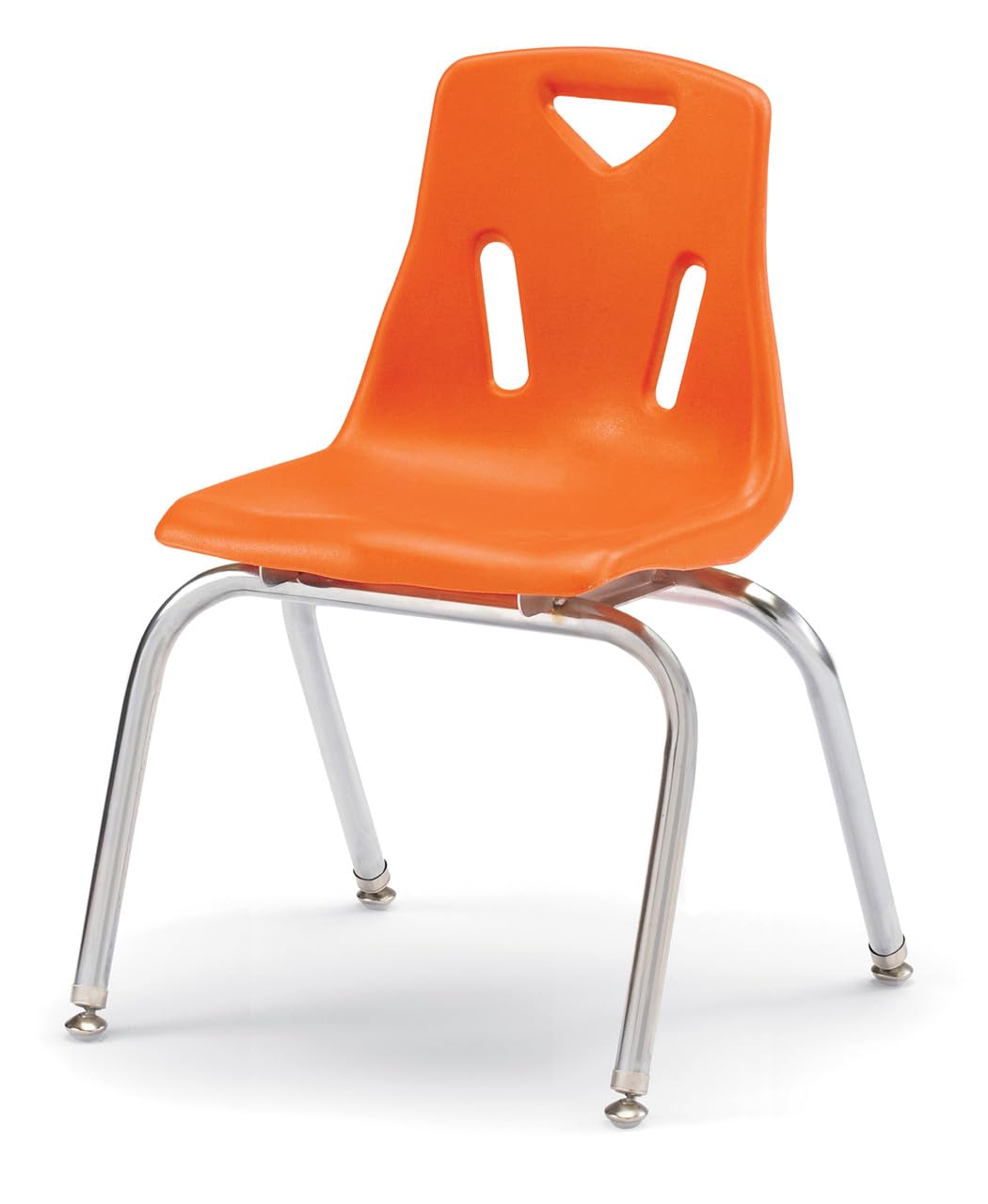 Jonti-Craft Berries 8146JC1114 Stacking Chair with Chrome-Plated Legs, 16" Height, Orange