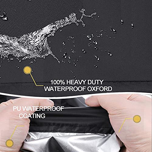 Sillón para patio mecedora exterior con tela Oxford impermeable toldo 6